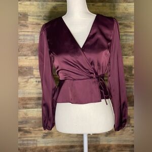 Abercrombie & Fitch Purple Wrap Top